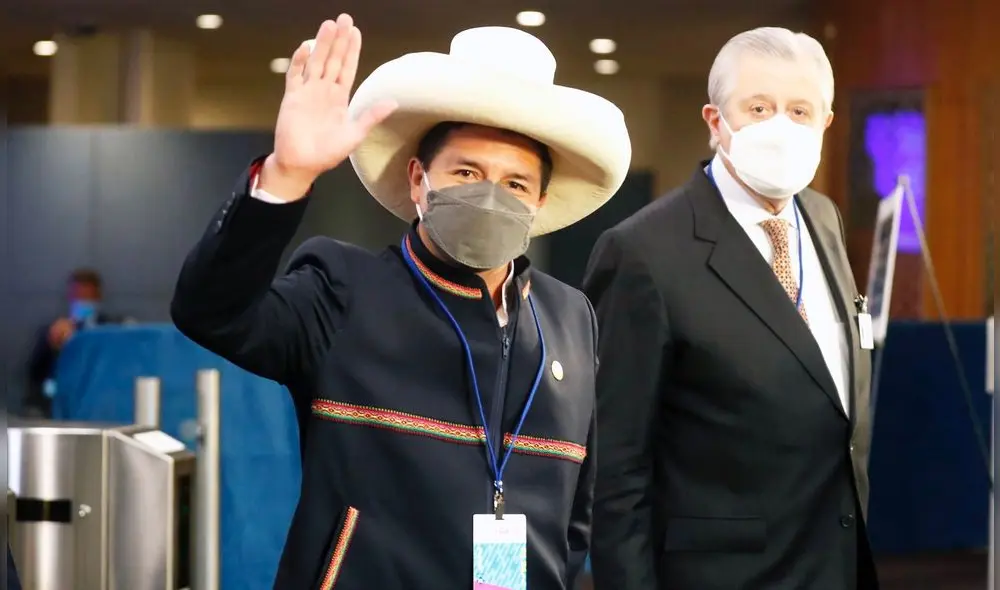 Pedro Castillo llegó a la sede de la ONU en Nueva York. Foto: Presidencia del Perú