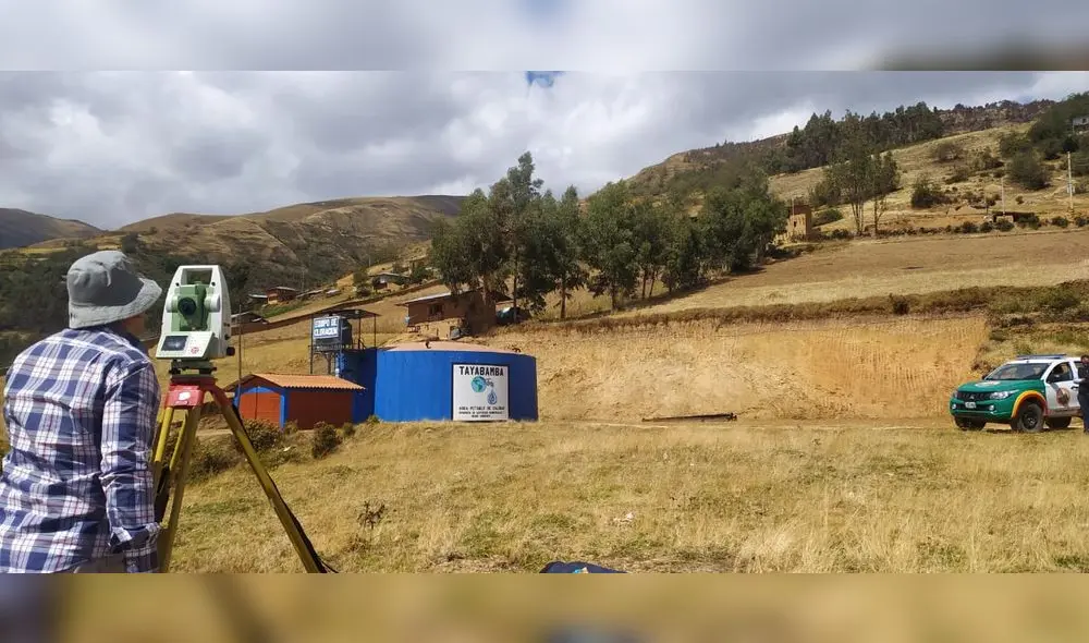 Los topógrafos del GRLL rectificaron el área destinada al nosocomio de Tayabamba. Foto GRLL