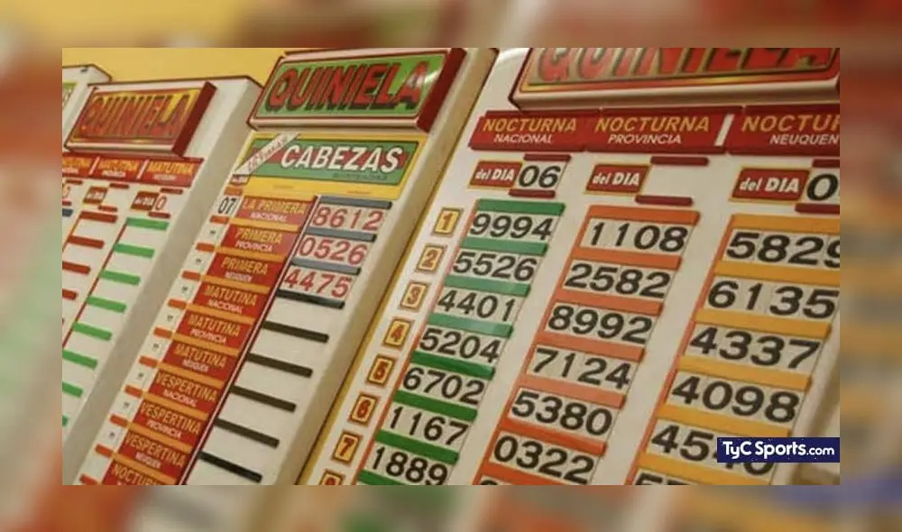 Quiniela de hoy. Resultados lotería nacional y provincial. Foto: TyC Sports Quiniela de hoy. Resultados lotería nacional y provincial. Foto: TyC Sports