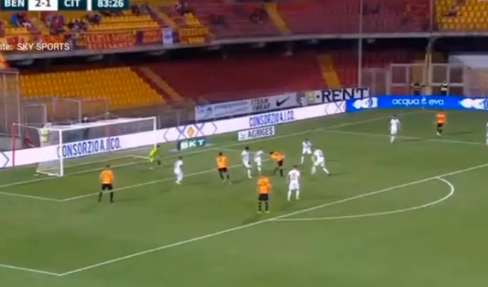 Revive el segundo gol de Lapadula con el Benevento por la Serie B italiana. Foto: captura Sky Sports
