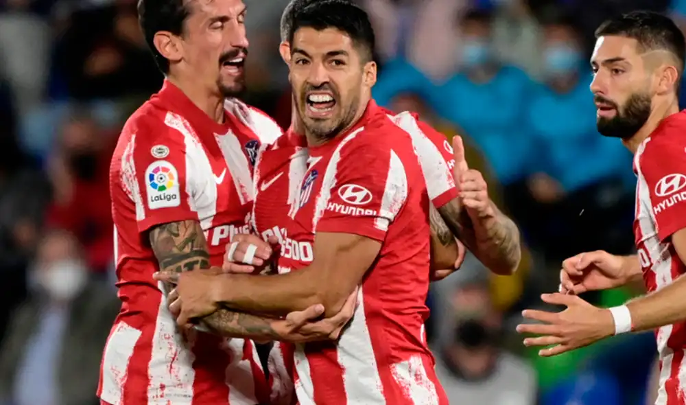 Luis Suárez anotó los dos goles del Atlético Madrid en la victoria 2-1 ante Getafe. Foto: AFP Luis Suárez anotó los dos goles del Atlético Madrid en la victoria 2-1 ante Getafe. Foto: AFP