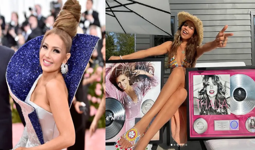 Thalía asistió a la ceremonia de condecoración en Los Ángeles junto a su esposo Tommy Mottola. Foto: Instagram de Thalía