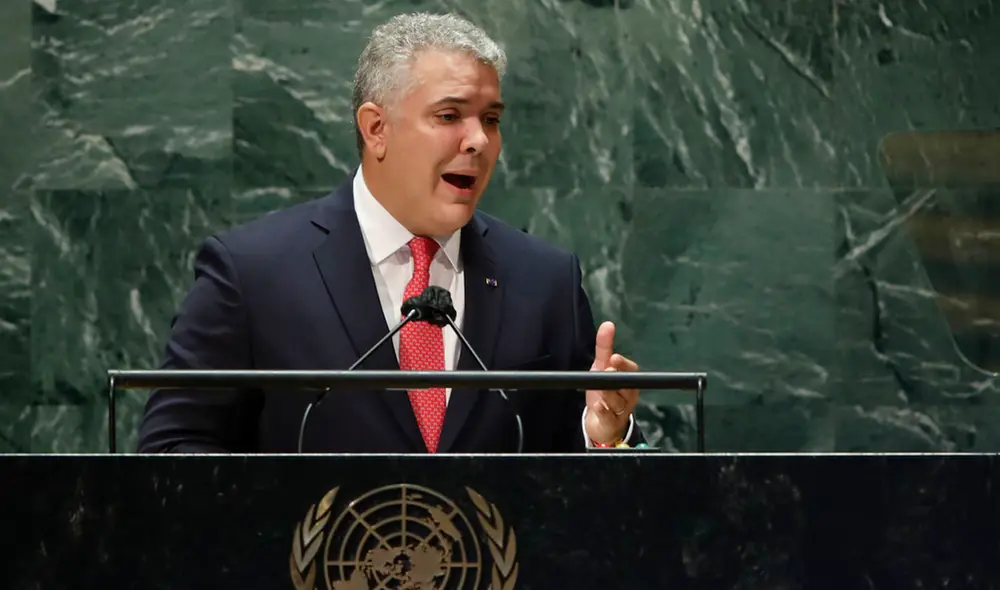 Duque indicó que Colombia ha tenido que enfrentar “la peor crisis migratoria que golpea al planeta: la crisis de millones de venezolanos que huyen de la narcodictadura y de la infamia”. Foto: EFE