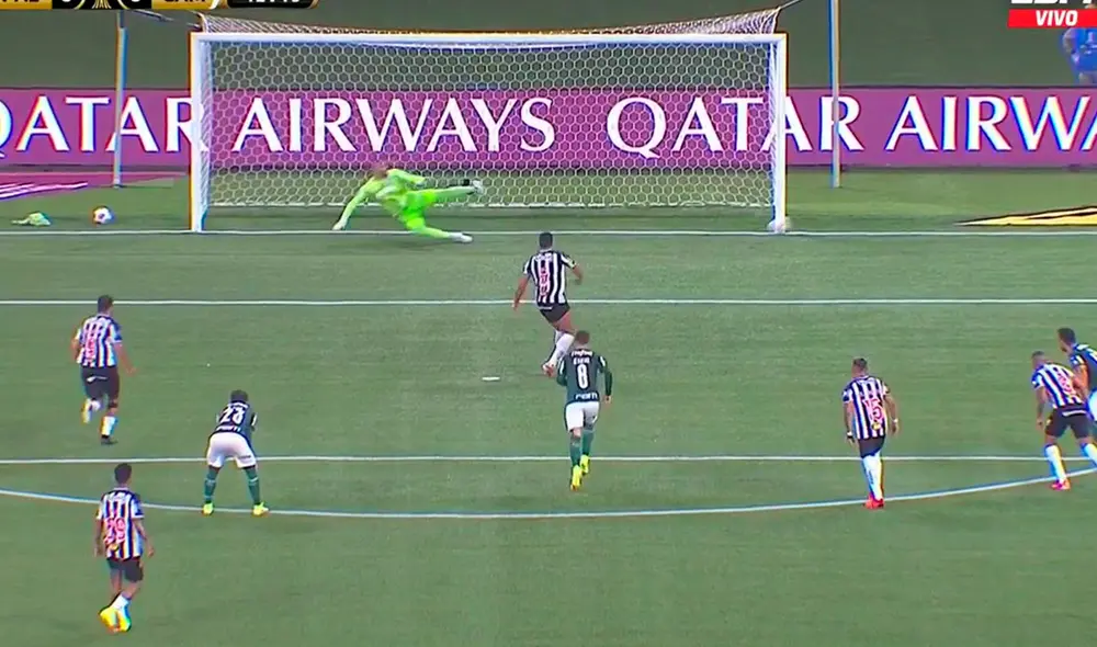 Hulk se perdió el 1-0 de Atlético Mineiro ante Palmeiras desde el Estadio Allianz Parque. Foto: captura ESPN