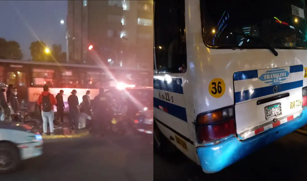 Según testigos, el conductor del vehículo se habría pasado la luz roja. Foto: WhatsApp La República