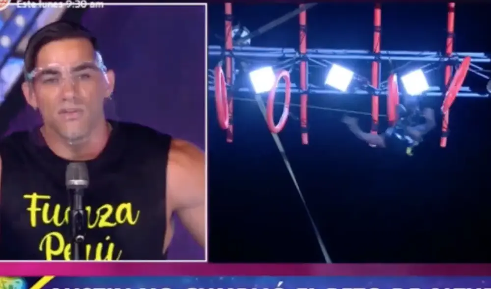 En enero del 2021, Austin Palao fue retirado de EEG al hacer un reclamo sobre el reto de altura. Foto: captura / América TV