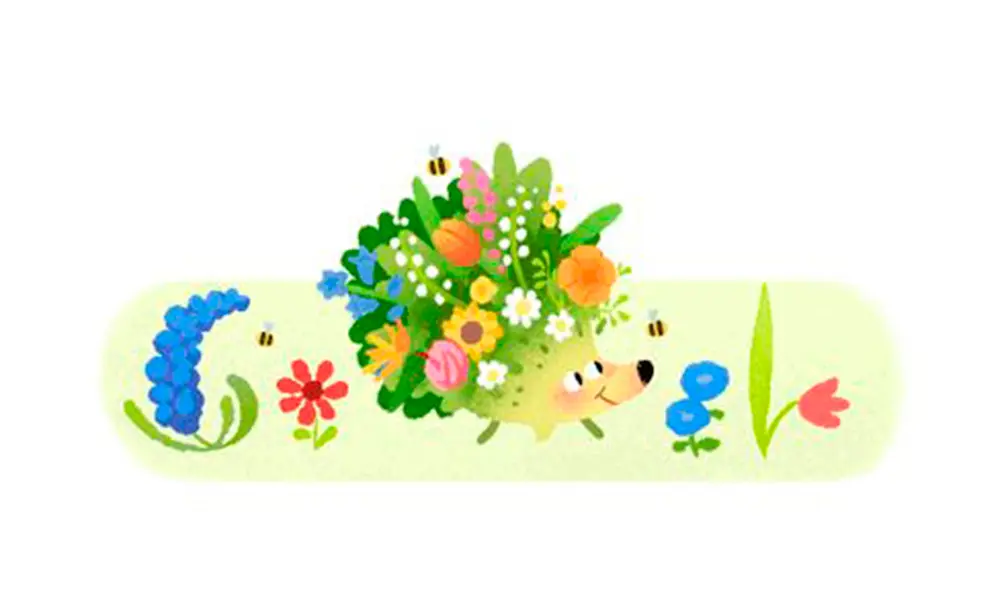 Nuevo doodle primaveral de Google. Foto: captura de Google