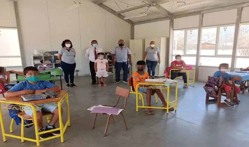 342 estudiantes de Tumbes regresan a la semipresencialidad con todos los protocolos de seguridad. Foto: GRT