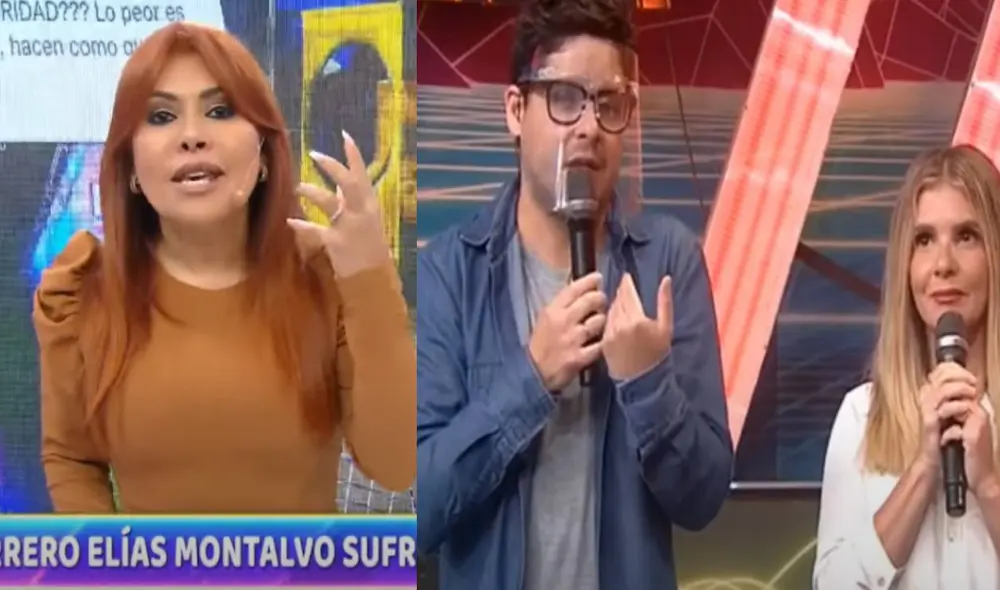 Magaly Medina indignada por comentarios de Gian Piero Díaz y Johanna San Miguel tras accidente de Elías Montalvo. Foto: captura de ATV/ captura de América TV