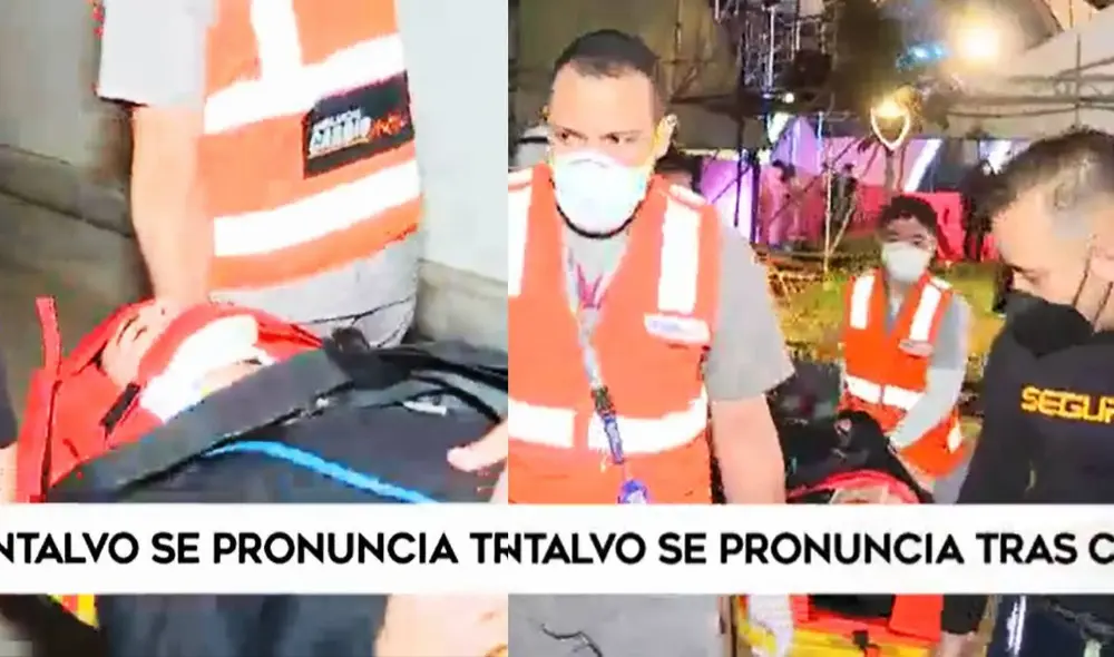 Elías Montalvo es trasladado a clínica tras accidente en Esto es guerra. Foto: captura de América TV