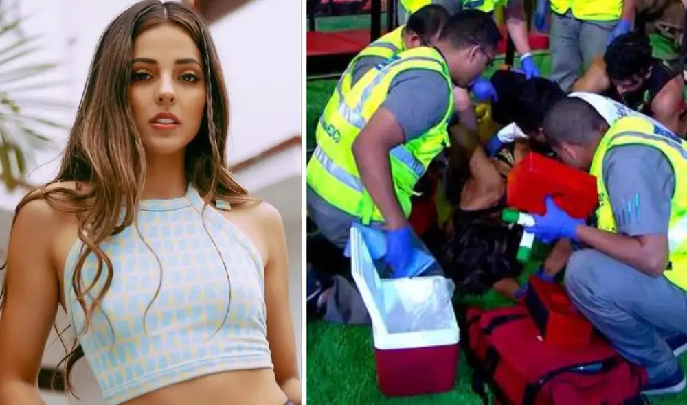 Luciana Fuster no mostró la misma preocupación que sus compañeros por Elías Montalvo. Foto: composición Instagram/ captura América TV Luciana Fuster no mostró la misma preocupación que sus compañeros por Elías Montalvo. Foto: composición Instagram/ captura América TV