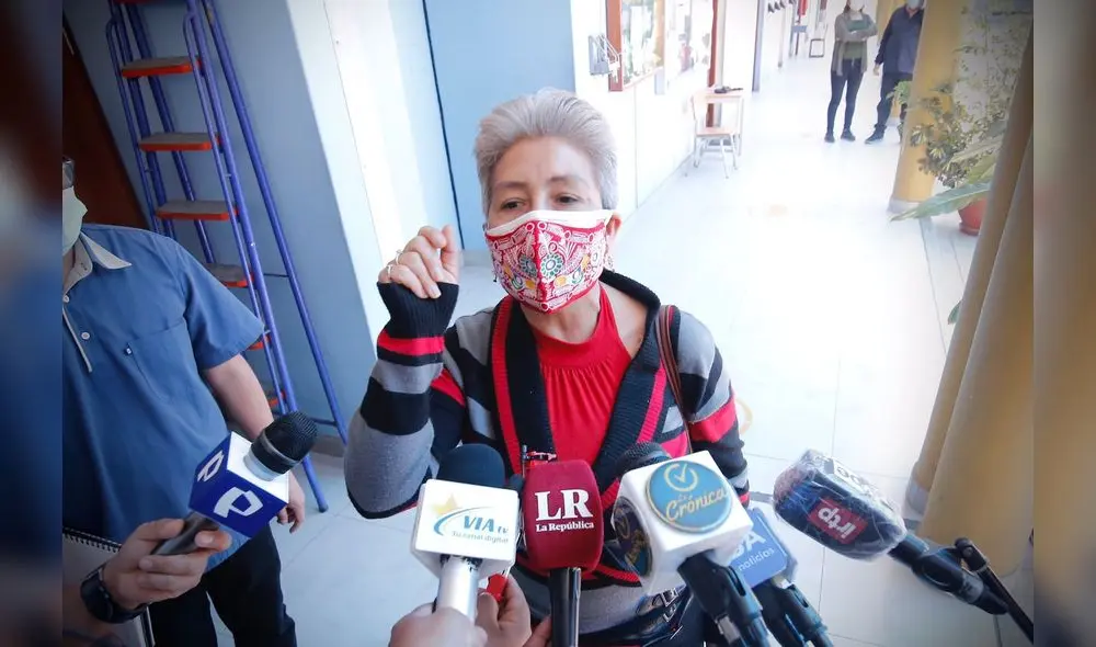 Congresista María Agüero participó en inspección del colegio Independencia Americana este miércoles. Foto: Oswald Charca/ La República