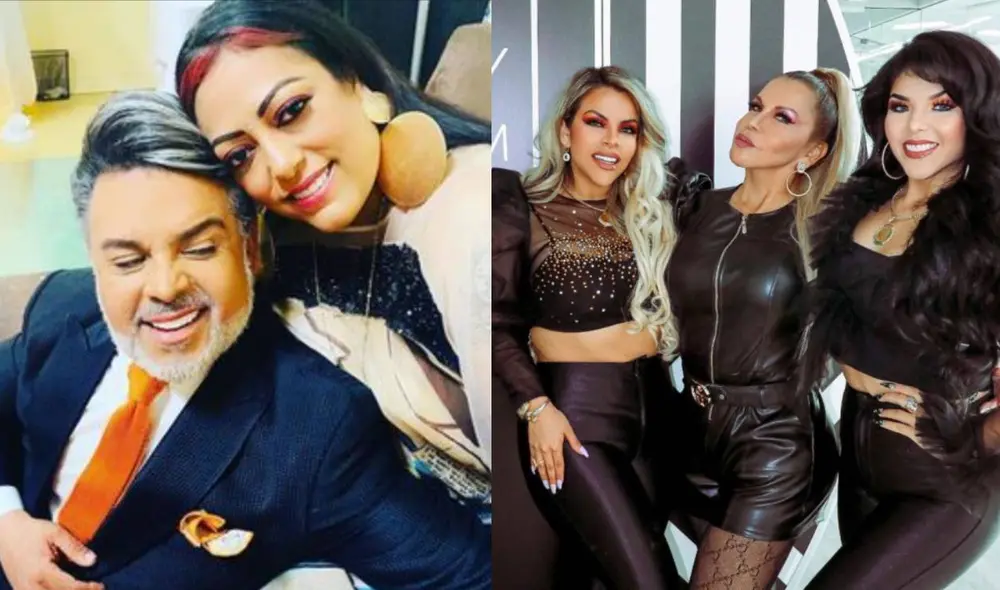 Andrés Hurtado contento por la buena relación que existe entre La India, su exesposa y sus hijas Josetty y Gennesis.