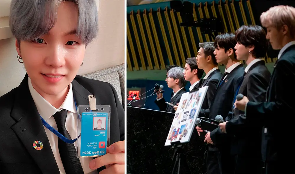 Los siete miembros de BTS dieron un mensaje en coreano sobre la juventud en la pandemia. Foto: composición/Twitter/UN Website