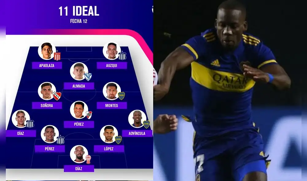 Luis Advíncula disputó su primer partido con la camiseta de Boca Juniors ante River Plate. Fotos: twitter TNT Sports/AFP