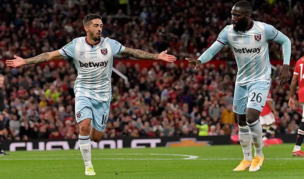 West Ham derrotó a domicilio al Manchester United y clasificó a los octavos de final de la Carabao Cup. Foto: West Ham West Ham derrotó a domicilio al Manchester United y clasificó a los octavos de final de la Carabao Cup. Foto: West Ham