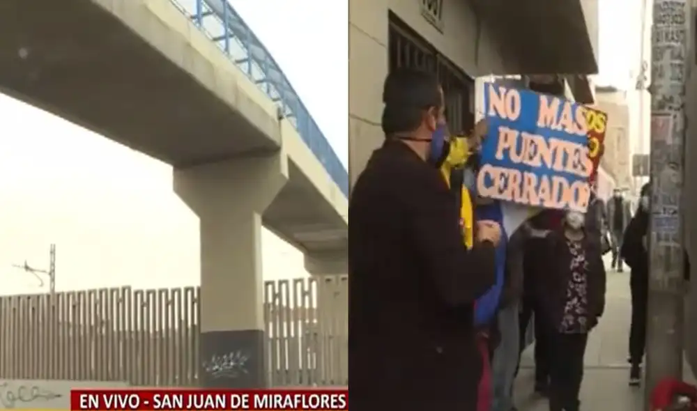 Vecinos de SJM denunciaron que están sin puentes peatonales hace casi un año. Foto: composición LR/captura BDP Vecinos de SJM denunciaron que están sin puentes peatonales hace casi un año. Foto: composición LR/captura BDP