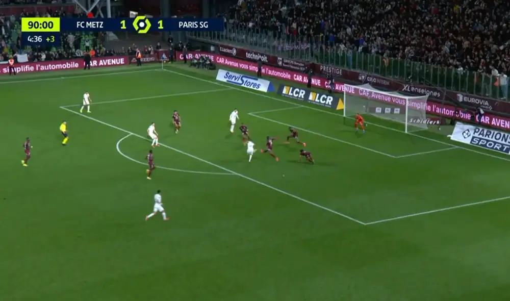 Hakimi anotó los dos goles para la victoria del PSG. Foto; captura de video/ESPN