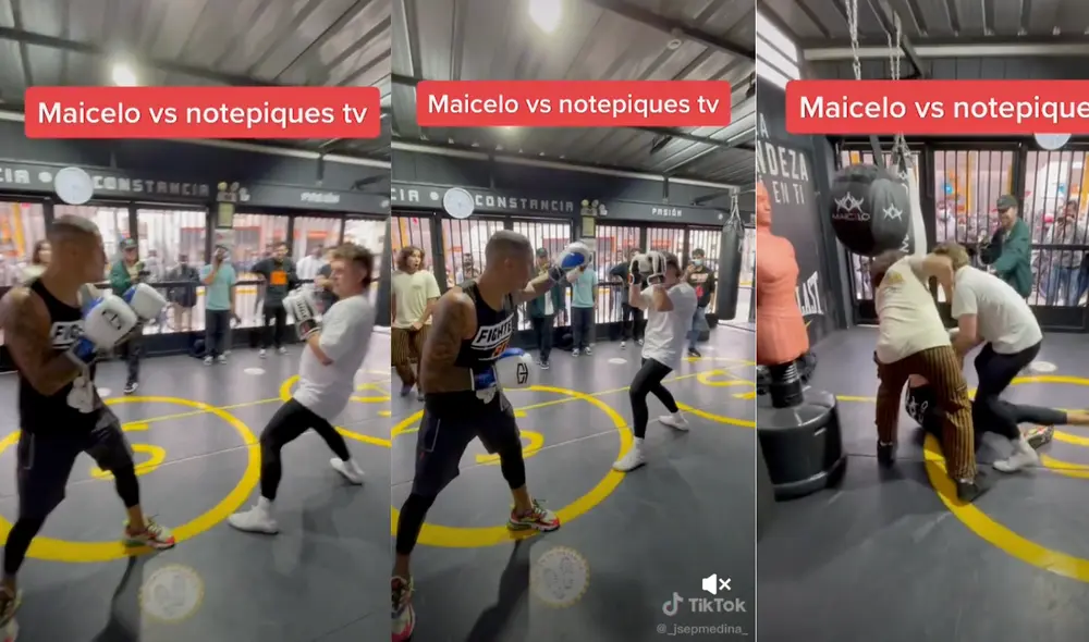 Jonathan Maicelo desempolva los guantes de box para practicar con youtubers. Foto: Capturas TikTok Jonathan Maicelo desempolva los guantes de box para practicar con youtubers. Foto: Capturas TikTok