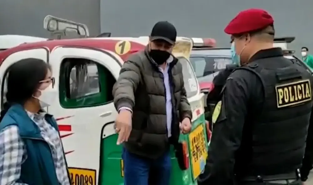 Alcalde explicó a la Policía cómo sucedieron los hechos. Foto: captura de Canal N