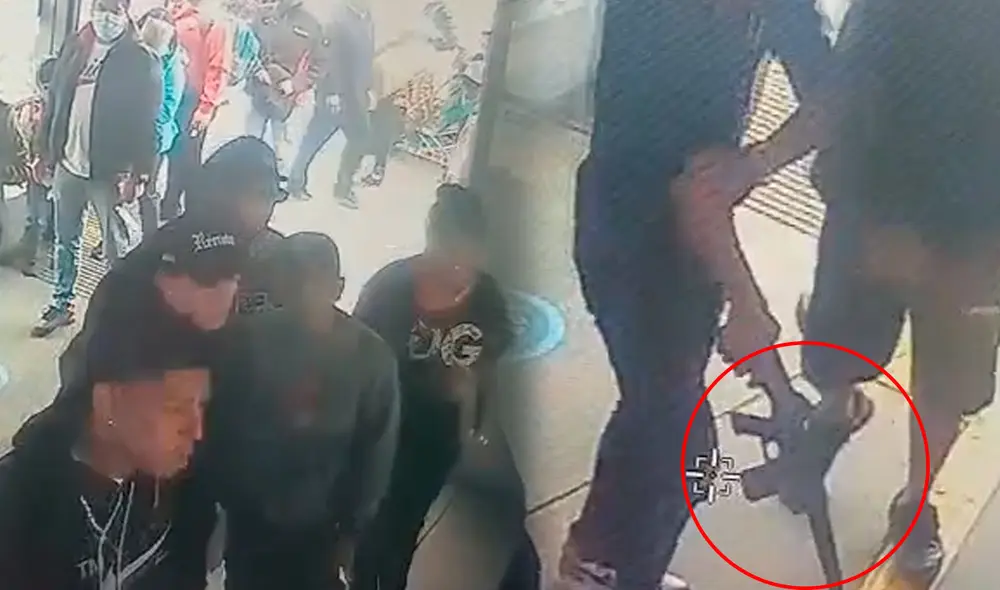 Sujetos totalmente armados ingresan a las estaciones del Metropolitano. Foto: difusión