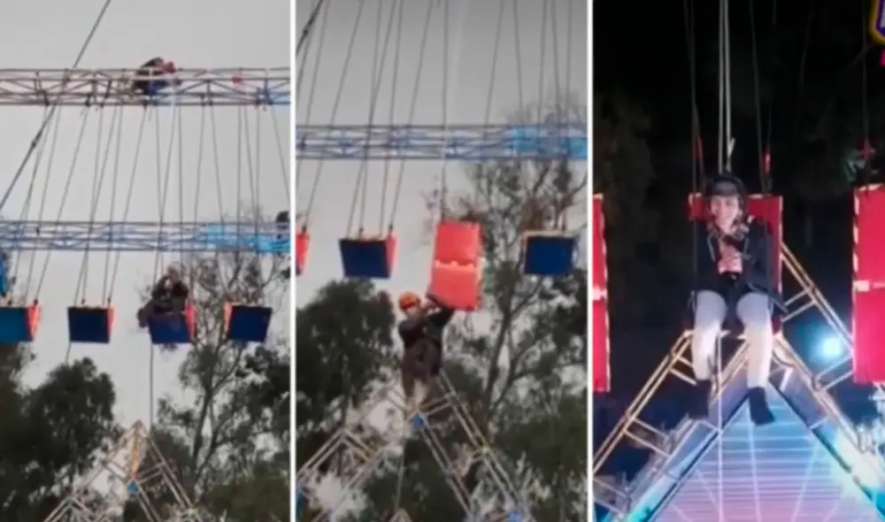 EEG muestra imágenes del ensayo del juego del cual cayó Elías Montalvo. Foco: composición/captura de América TV