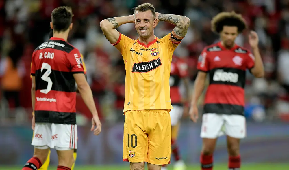 Barcelona SC perdió con Flamengo en la semifinal de ida de la Copa Libertadores 2021. Foto: Twitter Conmebol Barcelona SC perdió con Flamengo en la semifinal de ida de la Copa Libertadores 2021. Foto: Twitter Conmebol