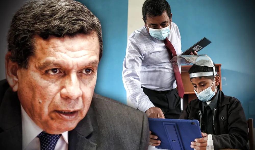 Cevallos Flores mencionó que también se debe avanzar con la vacunación a los docentes. Foto: Ministerio de Educación | Composición: Gerson Cardoso/La República