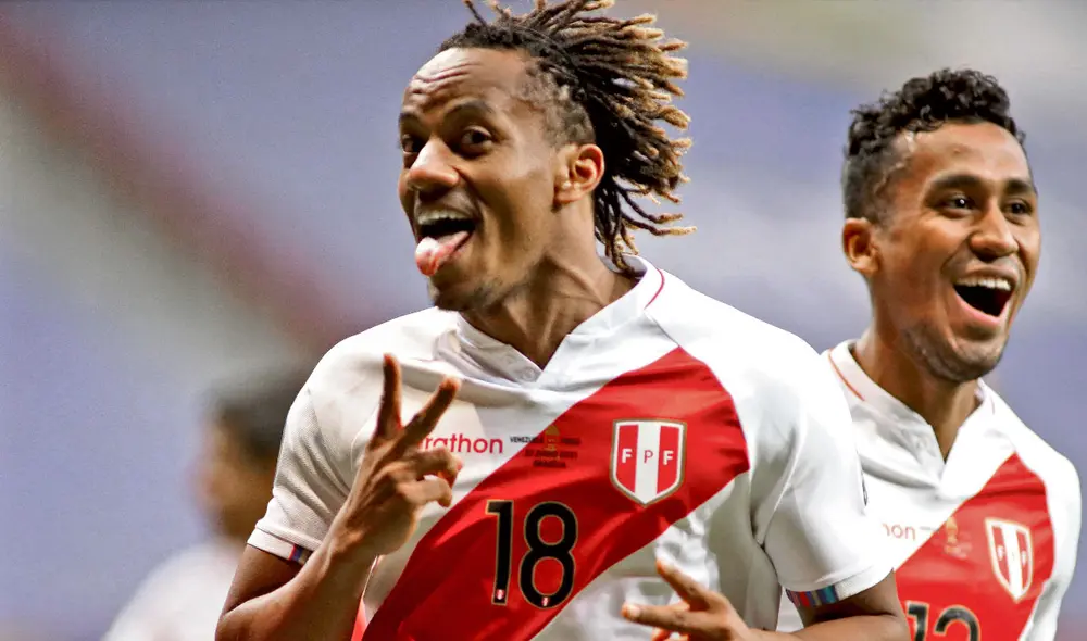 André Carrillo lleva 3 goles con la selección peruana en la presente proceso eliminatorio. Foto: AFP André Carrillo lleva 3 goles con la selección peruana en la presente proceso eliminatorio. Foto: AFP