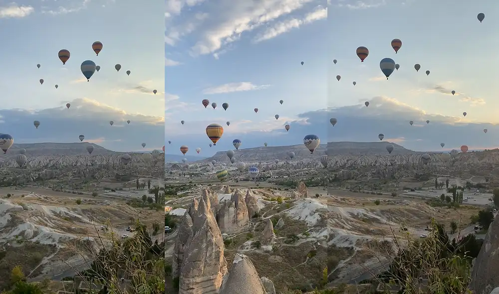 Cientos de turistas se unen al vuelo en globo para admirar el hermoso paisaje. Foto: captura de YouTube Cientos de turistas se unen al vuelo en globo para admirar el hermoso paisaje. Foto: captura de YouTube