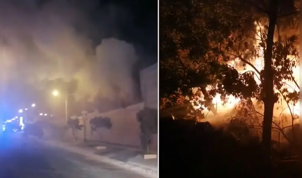 Vecinos alertaron de siniestro a autoridades. Foto: Serenazgo de Cayma Vecinos alertaron de siniestro a autoridades. Foto: Serenazgo de Cayma