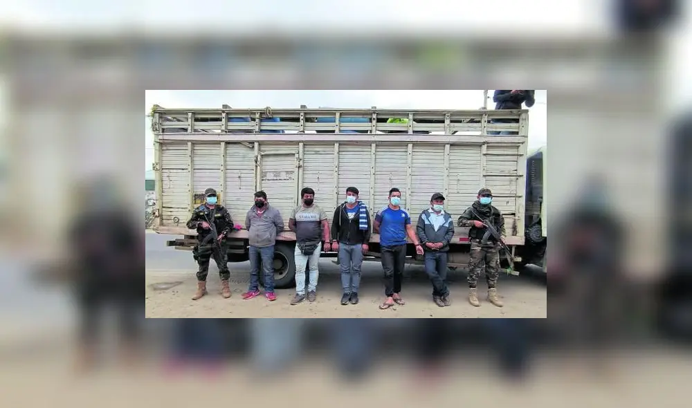 Los sospechosos se encuentran detenidos. Foto: PNP Los sospechosos se encuentran detenidos. Foto: PNP