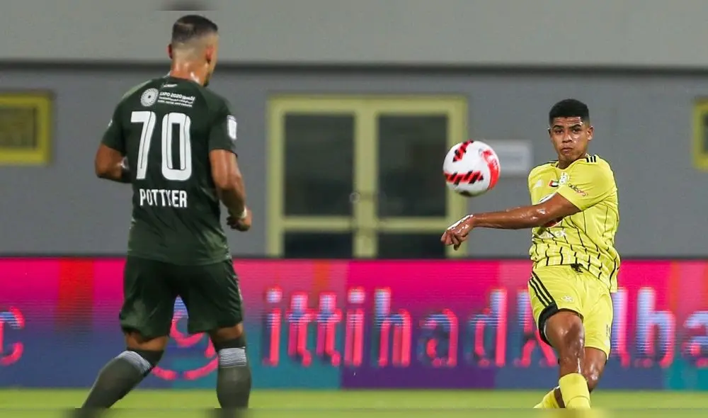 Wilder Cartagena ha jugado cuatro partidos de titular en estas cinco primeras fechas del torneo. Foto: Ittihad Kalba Wilder Cartagena ha jugado cuatro partidos de titular en estas cinco primeras fechas del torneo. Foto: Ittihad Kalba
