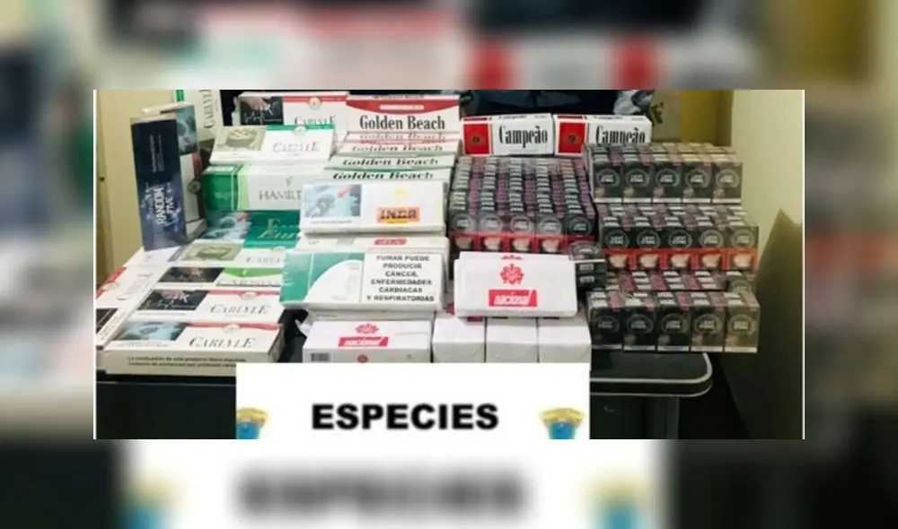 Los cigarrillos incautados fueron llevados a la sede de la Policía Fiscal. Foto: PNP Los cigarrillos incautados fueron llevados a la sede de la Policía Fiscal. Foto: PNP