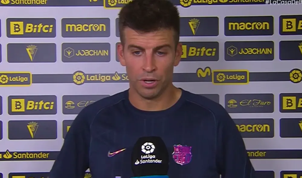 Gerard Pique estuvo presente en el empate del Barcelona ante Cádiz por LaLiga Santander. Foto: captura de Movistar Gerard Pique estuvo presente en el empate del Barcelona ante Cádiz por LaLiga Santander. Foto: captura de Movistar