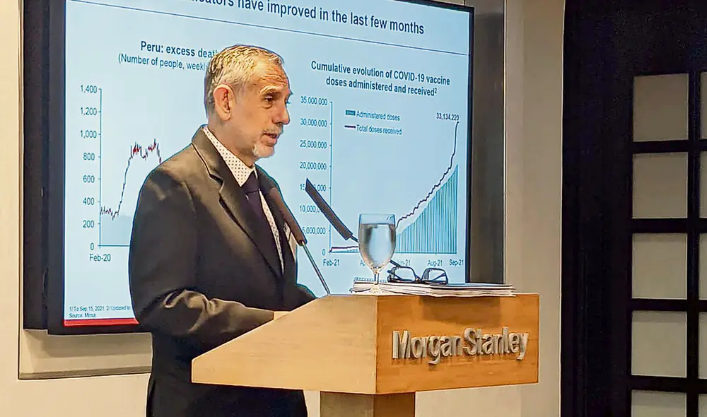 De gira. Llevó un mensaje de estabilidad económica, aunque existe preocupación afuera por la coyuntura política peruana. Foto: difusión