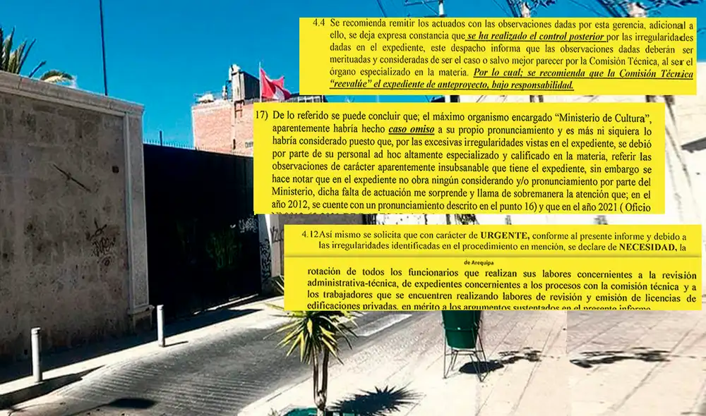 Revelador. Informe de la Gerencia de Desarrollo Urbano de la Municipalidad, evidencia una seria de irregularidades en el proceso de calificación de La Recoleta. Foto: Composición LR Revelador. Informe de la Gerencia de Desarrollo Urbano de la Municipalidad, evidencia una seria de irregularidades en el proceso de calificación de La Recoleta. Foto: Composición LR