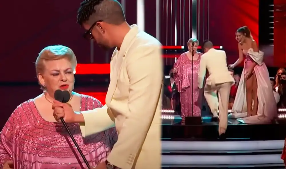 Paquita la del Barrio se mostró conmovida por el gran reconocimiento. Foto: capturas YouTube