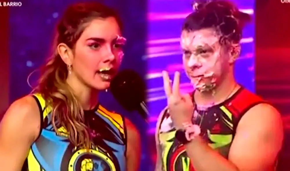 Mario Hart y Korina Rivadeneira participaron de un reto de memoria en Esto es guerra. Foto: capturas América TV