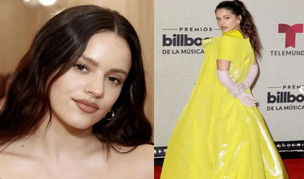 Rosalia brilló en la alfombra roja de los Billboard Latin Music Award 2021 con vestido de Valentino. Foto: Instagram de Rosalia