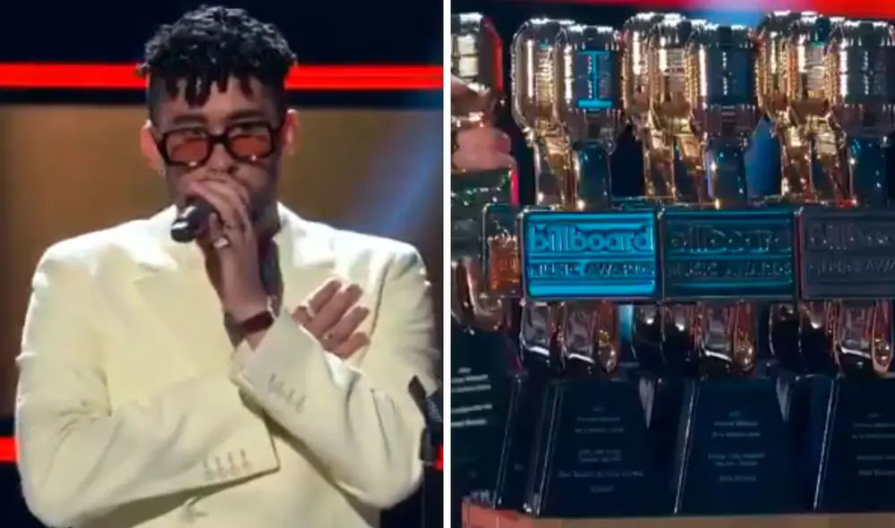 Bad Bunny  triunfó en los Latin Billboard 2021 siendo el artista más galardonado de la noche. Foto: captura/Telemundo
