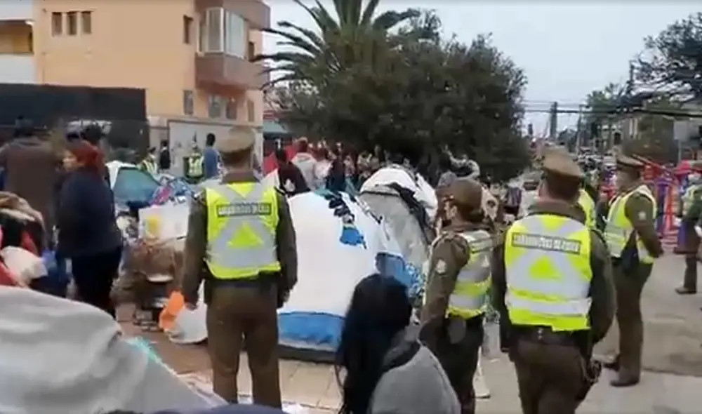 Iquique vive una situación tensa producto del flujo migratorio. Foto: captura de video Iquique vive una situación tensa producto del flujo migratorio. Foto: captura de video