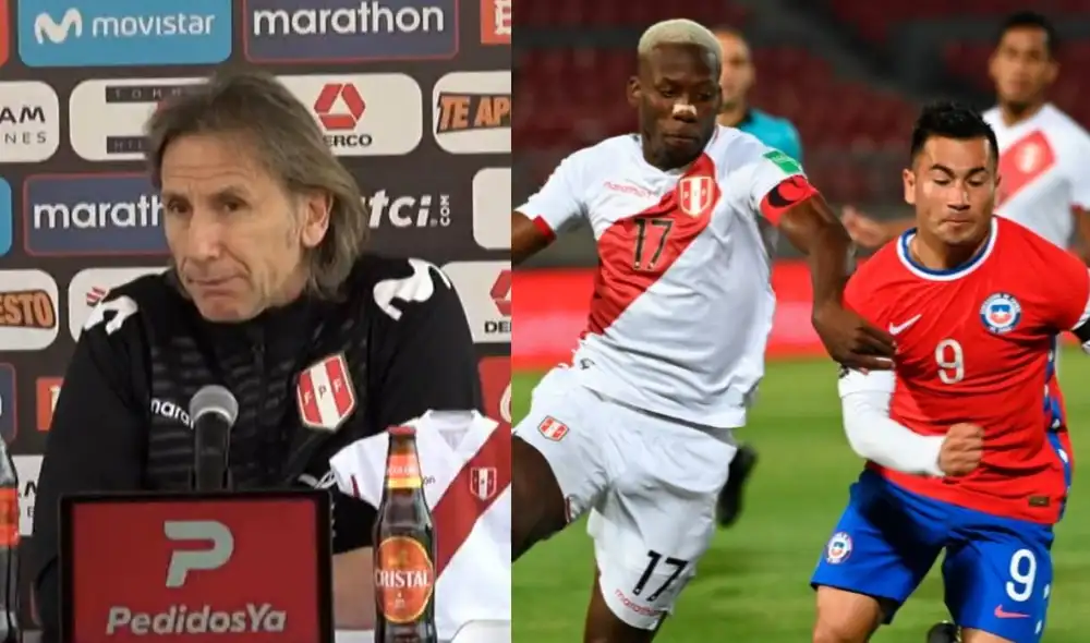 En la primera rueda, Perú perdió 2-0 ante Chile. Foto: composición/captura de Gol Perú