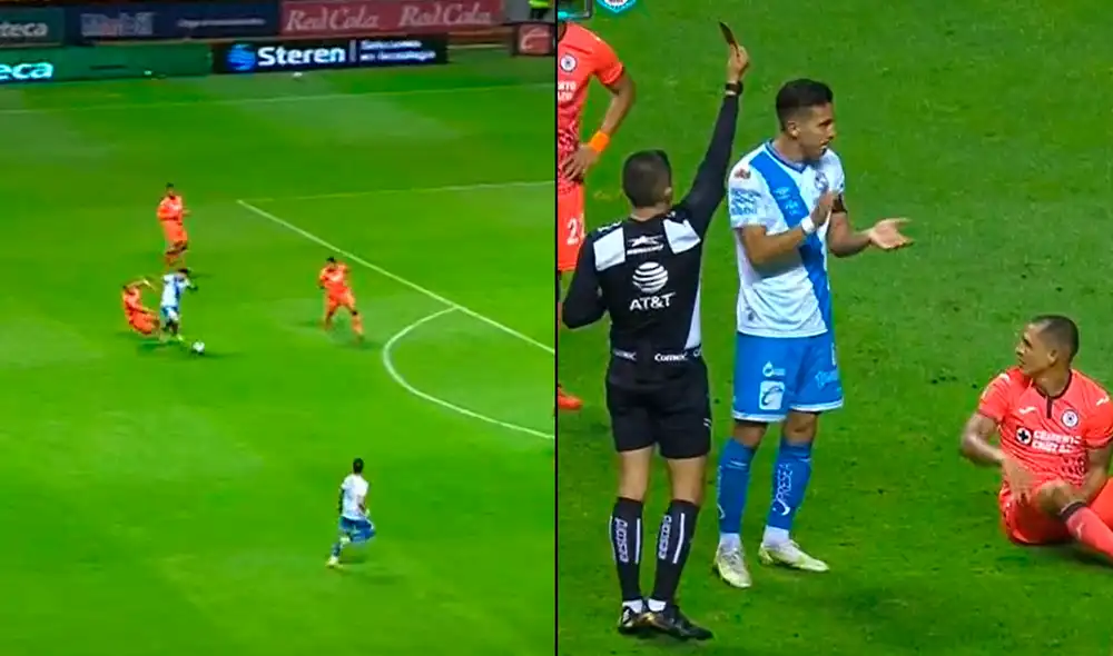 Yoshimar Yotún no pudo terminar el partido entre Cruz Azul y Puebla por la Liga MX. Foto: captura de Liga MX. Yoshimar Yotún no pudo terminar el partido entre Cruz Azul y Puebla por la Liga MX. Foto: captura de Liga MX.