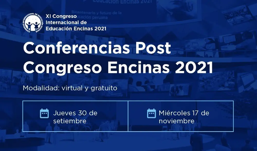 Las conferencias virtuales serán los días 30 de septiembre y 17 de noviembre. Foto: difusión Las conferencias virtuales serán los días 30 de septiembre y 17 de noviembre. Foto: difusión