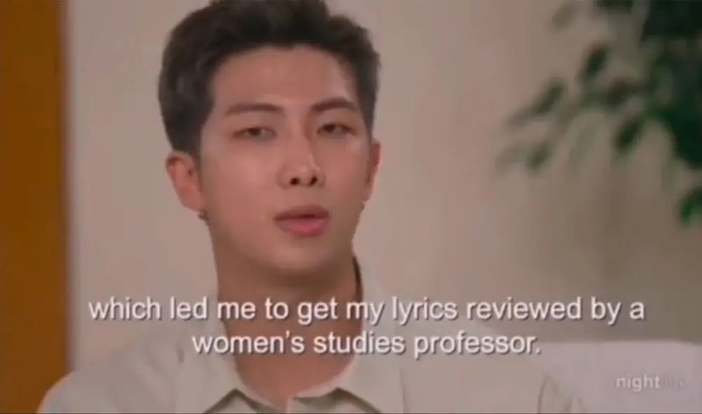 El líder de BTS, Namjoon, habla sobre la controversia que vivió en 2015-2016. Foto: captura Nightline El líder de BTS, Namjoon, habla sobre la controversia que vivió en 2015-2016. Foto: captura Nightline
