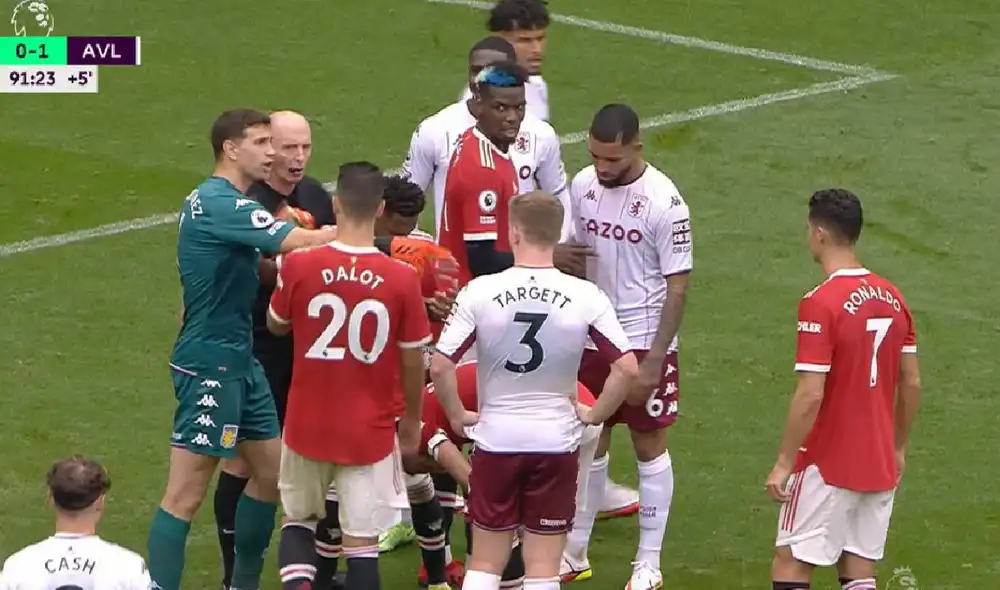 Emiliano Martínez protagonizó una tensa escena con Cristiano Ronaldo. Foto: ESPN Emiliano Martínez protagonizó una tensa escena con Cristiano Ronaldo. Foto: ESPN