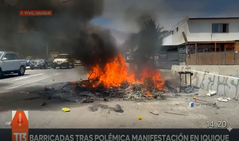 Iquique lleva varios días de tensión ante el auge de migrantes en Chile. Foto: captura de video/T13 Iquique lleva varios días de tensión ante el auge de migrantes en Chile. Foto: captura de video/T13