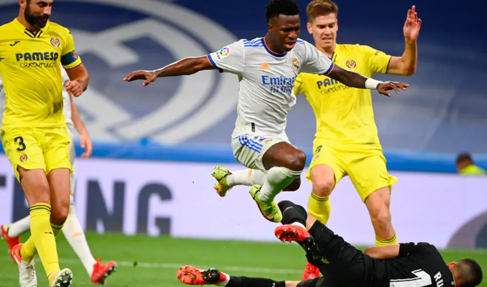 Real Madrid iguala ante el Villarreal por LaLiga desde el Estadio Santiago Bernabéu. Foto: AFP