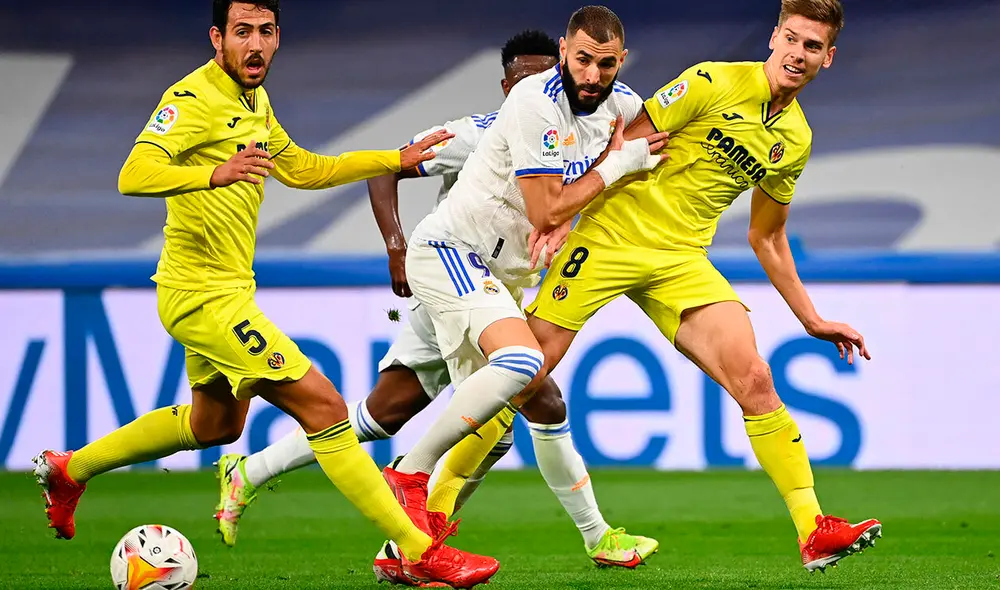 Real Madrid iguala ante el Villarreal por LaLiga desde el Estadio Santiago Bernabéu. Foto: AFP